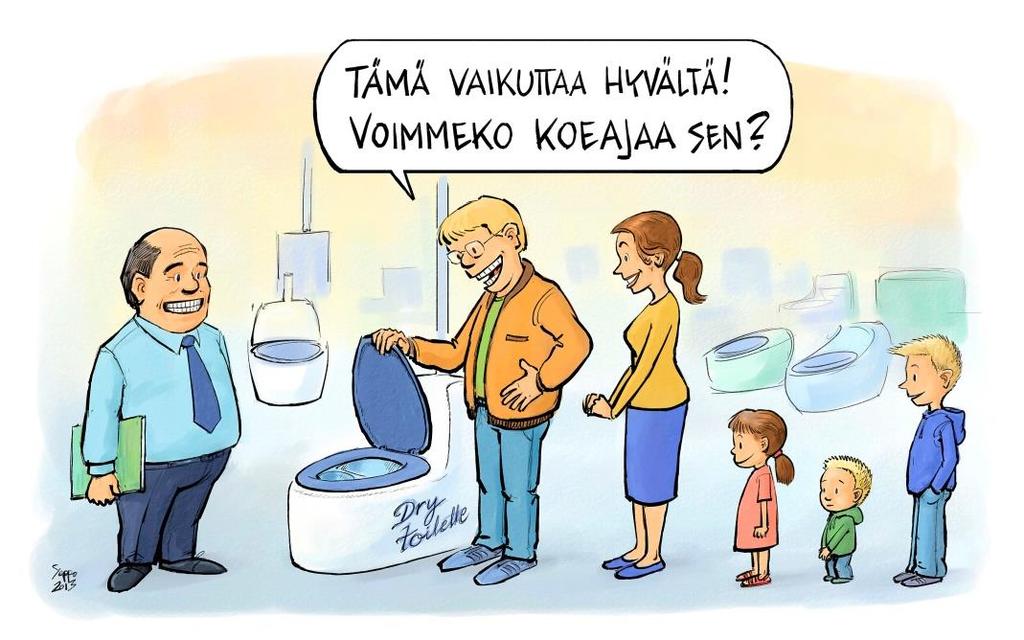 Laitemallit Kompostoiva kuivakäymälä Erotteleva kuivakäymälä Haihduttava