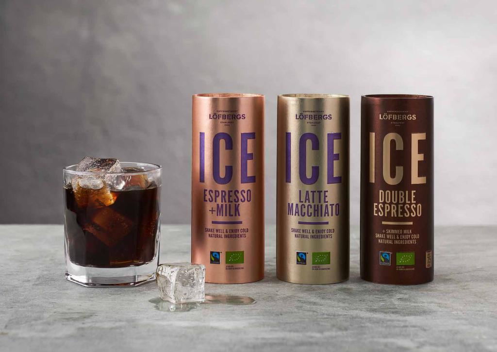 ICE EXTRA BOLD ICE ESPRESSO MINTTU LÖFBERGS ICE ESPRESSO ICE BLACK ICE Latte Macchiatoa, pallo vaniljajäätelää ja kahvisiirappia.