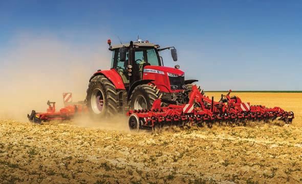 tehokkaammin. MF 7700 S -sarjan traktorit käsittelevät erinomaisesti raskaitakin työvälineitä ja niiden nosto- ja käyttökapasiteetti on vaikuttava.