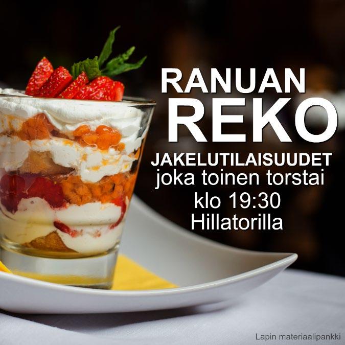 LAPIN REKO-LÄHIRUOKARENKAAT Rovaniemi Ranua - jäseniä n. 200. Jakotilaisuus joka toinen torstai 19.30 Hillatorilla. Yhteydenotot: ranuareko@gmail.com Meri-Lappi - jäseniä n. 2 100.