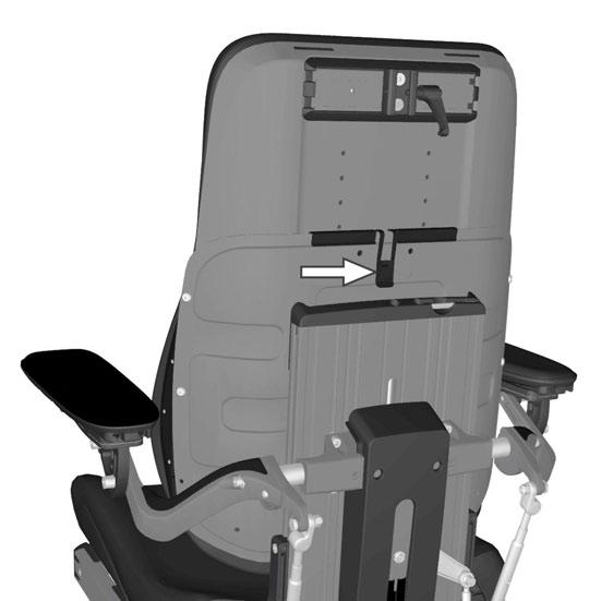 Kuljetus Selkänojan irrottaminen Pyörätuolin kuljettamista voidaan helpottaa irrottamalla selkänoja. Selkänoja voidaan irrottaa muutamalla helpolla liikkeellä. 1. Irrota selkänojan tyyny.