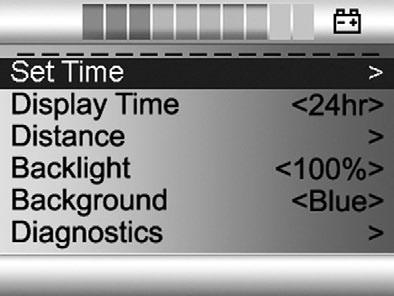 R-Net-käyttöpaneeli, jossa LCD-värinäyttö Käyttövalikko Käyttövalikosta käyttäjä voi säätää mm. näytön kelloa, näytön kirkkautta ja taustaväriä.