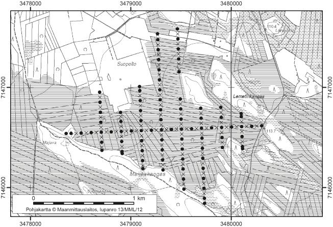 Vaalassa tutkitut suot ja niiden turvevarat. Osa 2. 23. Rössinkorpi Rössinkorpi (kl. 3414 05, x=7146,6, y=3479,1) sijaitsee noin 21 km kunnan keskustasta lounaaseen.