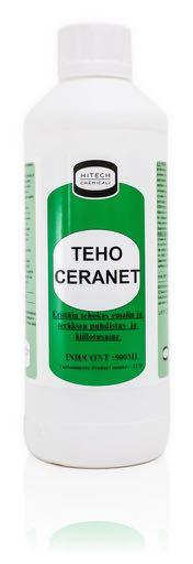 14 (71) TEHO CERANET TEHO Ceranet on erittäin tehokas hankaava, voidemainen ammattikäyttöön suunniteltu emalin, teräksen, alumiinin, kuparin, messingin, pronssin, lasikuidun ja muovien puhdistus- ja