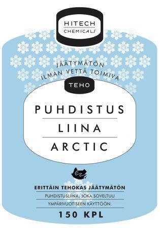 41 (71) TEHO PUHDISTUSLIINA ARCTIC Erittäin tehokas ja jäätymätön puhdistusliina, joka soveltuu ympärivuotiseen käyttöön. TEHO Puhdistusliina Arctic on kehitetty Pohjoismaisiin olosuhteisiin.