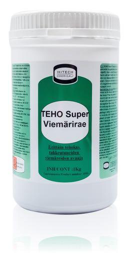 54 (71) TEHO SUPER VIEMÄRIRAE TEHO Super Viemärirae on erittäin tehokas tukkeutuneiden viemäreiden avaaja, joka avaa viemäreiden tukokset nopeasti. Toimii sekä kylmässä, että lämpimässä vedessä.