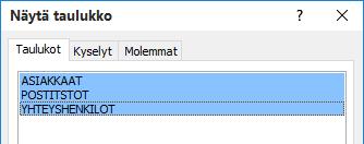 Laskea voit ehdon sisältävien tietueiden määrää ja kenttäarvojen summia.