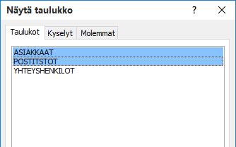 Ristiintaulukointikysely Ristiintaulukointikyselyllä (Crosstab Query) saat tiedoista hyvän yleiskuvan. Kysely sopii tietojen vertailemiseen ja kaavioiden pohjaksi.