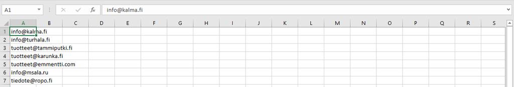 Jos kaksoisnapsautat tiedoston kuvaketta avautuu se Muistio (Notepad) -apuohjelmalla. Eroteltu tekstitiedosto (.csv) avautuu kuitenkin Excel-ohjelmalla.