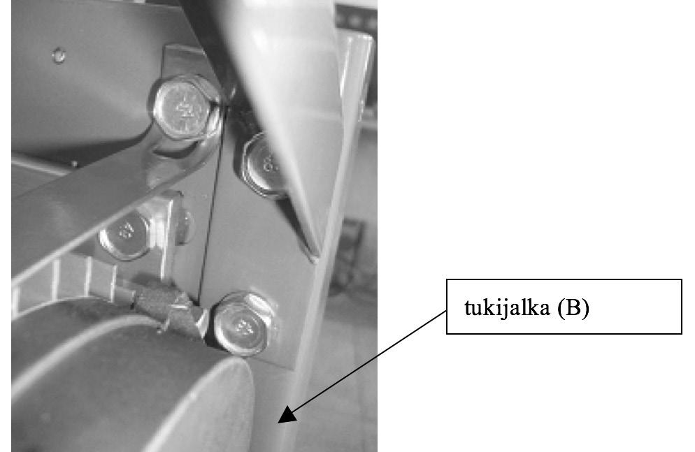 prikalla (Ø8) ja 2 lukkomutterilla (M8).