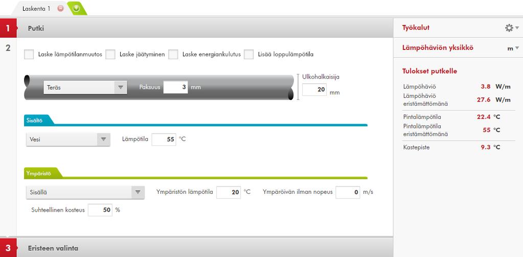 5 - LASKENTATULOKSET Laskentatulokset näkyvät