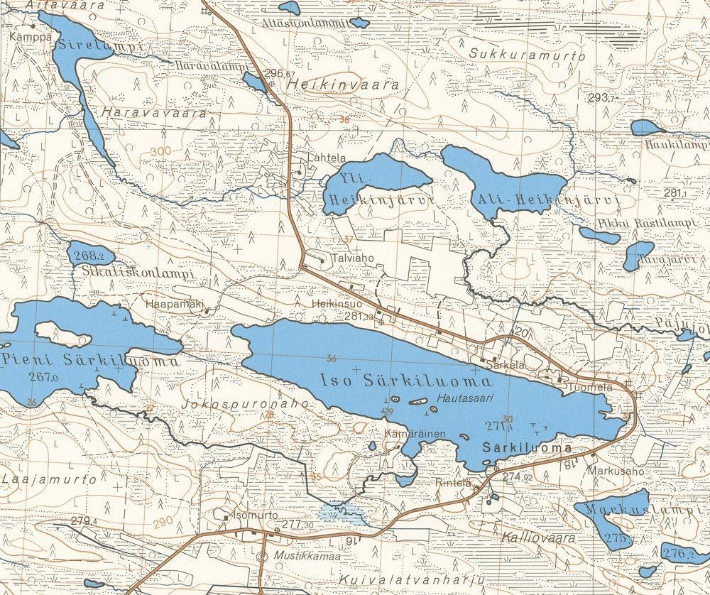 11 Ote vuoden 1969 peruskartasta. Kartta Maanmittauslaitos http://vanhatpainetutkartat.maanmittauslaitos.fi/ 5.