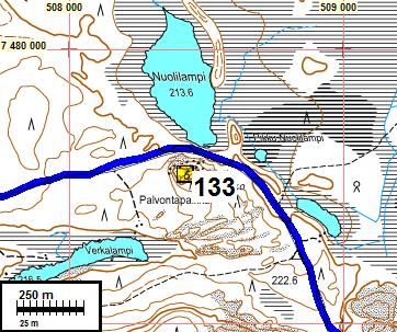 6 Muinaisjäännökset SODANKYLÄ 133 NUOLIKIRKKO Mjtunnus: 1000000470 Rauh.