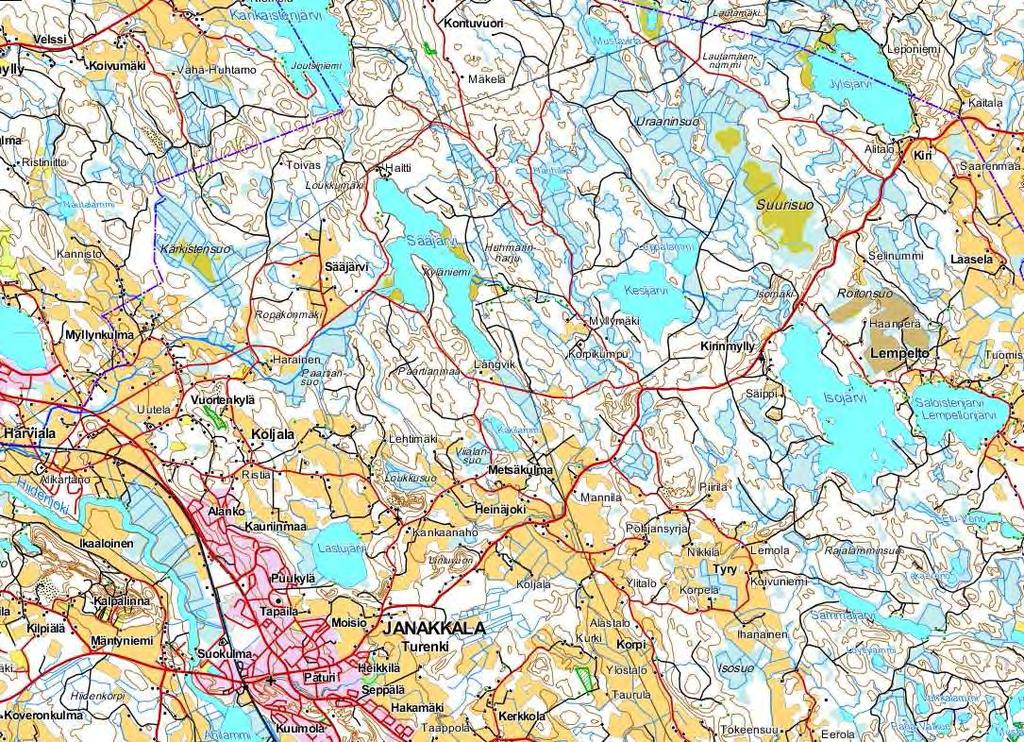 - Venevalkama / uimaranta Kesijärven länsirannalla o LV-alue rantayleiskaavassa, ei ranta-asemakaavassa o Käytössä oleva uimaranta- ja venevalkama-alue, n.