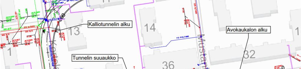 Sellaiset hulevesiverkoston tulvariskikohteet, jotka sijaitsevat pintavalunnan virtaussuunnassa tunnelin maanpäällisten rakenteiden yläpuolella, voivat aiheuttaa riskin tulvavesien kulkeutumisesta