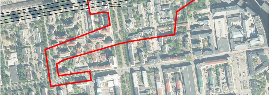 Maanalainen Tampereen rantatunneli kulkee alueen läpi.