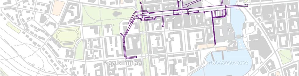 (Kuva 6). Kuva 6. Tampereen Rantatunneli, Näsikallion eritasoliittymä, Amuritunneli ja Kunkunparkki.