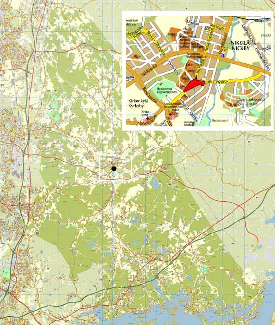 LTE / BILAGA Suunnittelualue Planeringsområdet Asemaaavan muutosalue sijaitsee Niilän esustan asemaaava-alueella, ja äsittää nyyisen asemaaavan muaisen orttelin ja siihen rajautuvia atualueita.