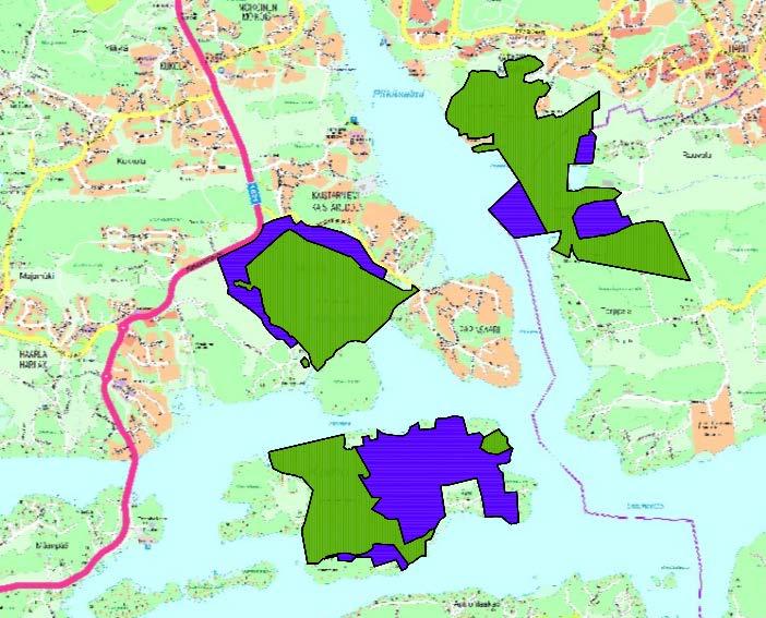 13 Osayleiskaava-alueella sijaitsee Rauvolanlahden Natura-alue (FI0200060, SCI & SPA), joka ulottuu osin myös mantereen puolelle.