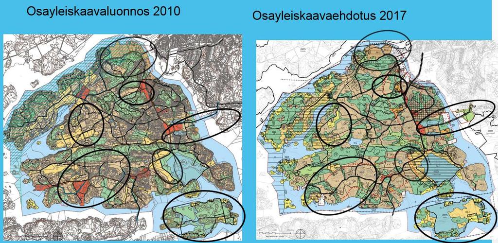 tehty varaus jäi käsittelyssä vahvistamatta. Asumisen aluetta on laajennettu Ruotsalanmetsän eteläpuolelle ja rantavyöhykkeelle Haarlan alueesta länteen aina Tammiston kantatilan alueelle saakka.