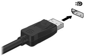 Digitaalisten näyttölaitteiden liittäminen DisplayPort-kaapelin avulla (vain tietyissä malleissa) HUOMAUTUS: Jos haluat liittää digitaalisen näyttölaitteen tietokoneeseen, tarvitset DisplayPort