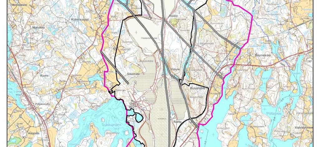 Sulkavanjärven ranta-alueiden tasoon +82 95 m mpy.