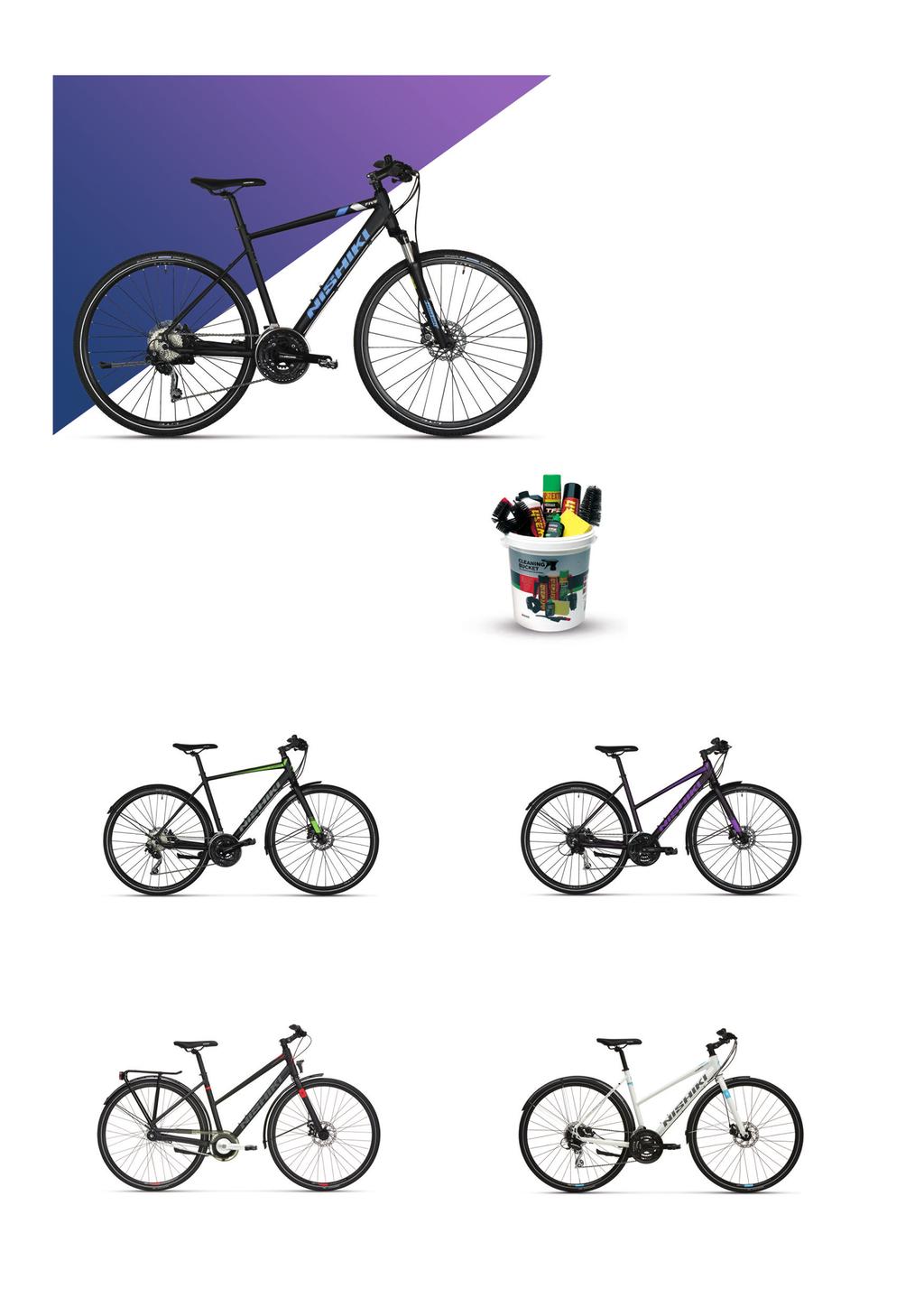 01 18 Bike News X-FIVE 849 Sporttinen, lukittavalla joustohaarukalla varustettu hybridipyörä.
