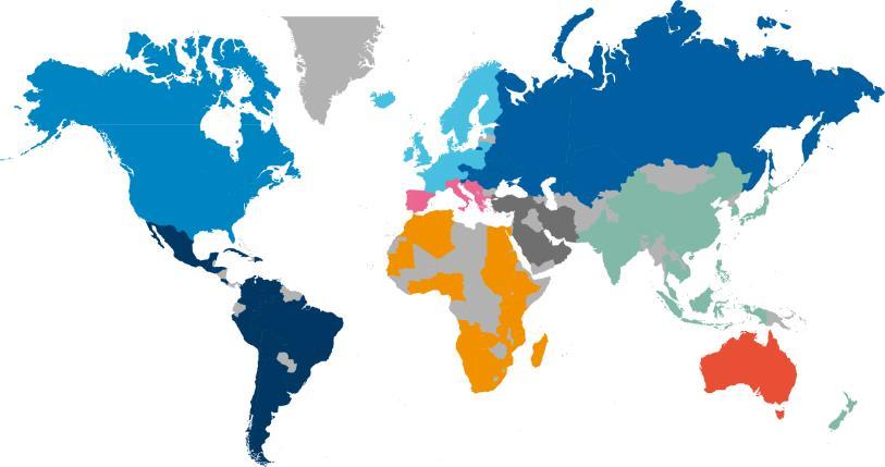 Globaali pankkiyhteistyöverkosto North America North Europe CEE +
