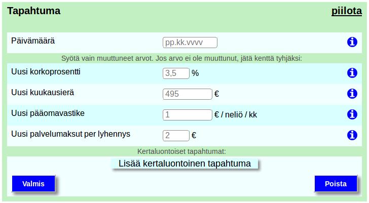 Huoneiston nro 3 jäljellä oleva lainaosuus maksetaan kokonaan pois 5.6.2020.