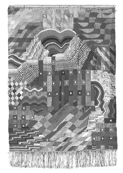 Bauhaus/Anni Albers - tekstuuri Tekstiilitaiteen edellytyksenä luova materiaalin käyttö Taiteilijan opittava käyttämään hyväkseen langansuuntaa ja pintakiiltoa, sileyttä ja karheutta, karkean ja