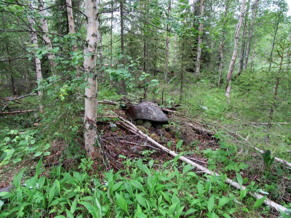 Hankealueen rajaus sinisenä katkoviivana,