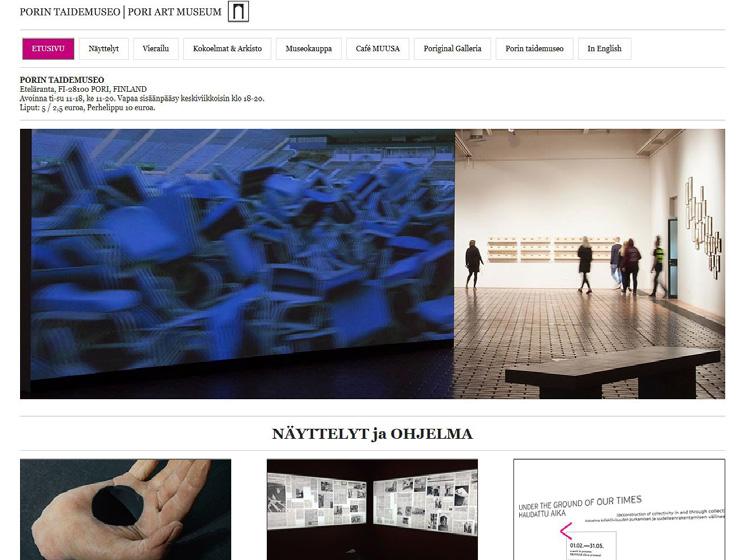 90 Porin taidemuseon varhaisemmat verkkosivut sijaitsivat osoitteessa www.pori.