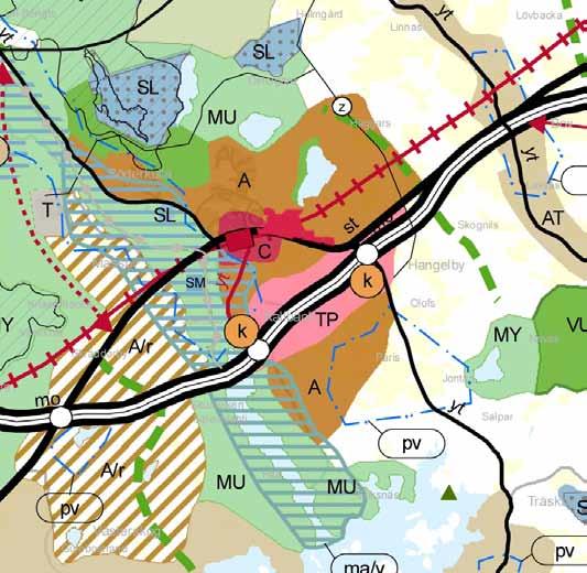Oe Iä-Uudenmaan maaunaaavasa () Udrag ur landsaslan för Ösra Nyland () Maaunaaava Ymärisöminiseriön.