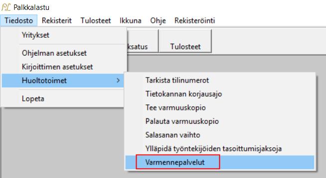 14. Avaa Palkkalastun Varmennepalvelut-ikkuna 15.