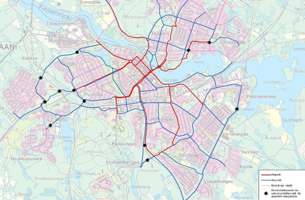 Kajaanin pyörätieverkon kehittämissuunnitelma 24.2.2017 21 (24) 4.