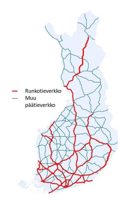 Runkoverkkoesitys SKAL: Runkoverkkoon kuuluvan tien