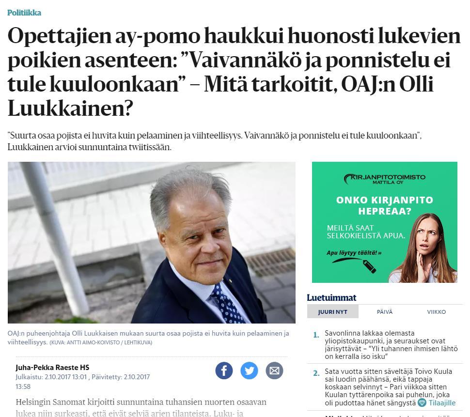 30.7.2018 4 Mediayhteydet Tapaamiset