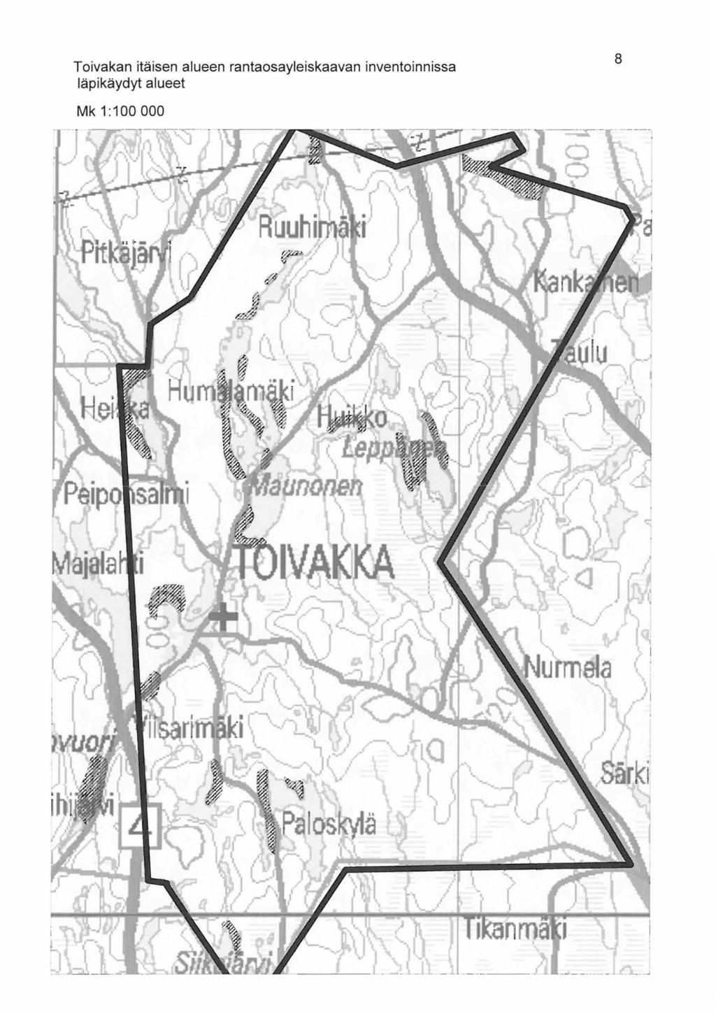 Toivakan itäisen alueen rantaosayleiskaavan