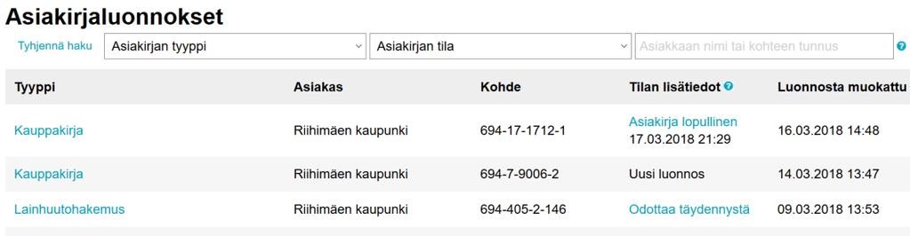 15 takirjassa annetaan oikeus tietylle tai tietyille henkilöille toimia Kiinteistövaihdannan palvelussa kunnan edustajana. (Kunnille mahdollisuus tehdä maanvuokrasopimus sähköisesti 2017.) 3.