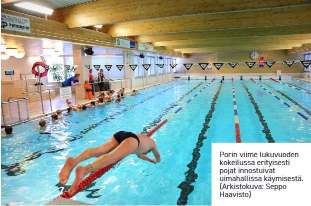 Porin kaupunki yrittää lisätä lasten ja nuorten liikkumista mahdollistamalla kuudes- ja seitsemäsluokkalaisille joka viikko ilmaisen uintikerran.