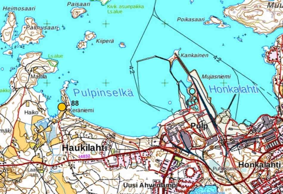 87. SÄRKINIEMEN ETELÄRANTA, MUUKKO 61.102728, 28.340833 Lappeenranta 4.8.2016 Eurola vieraili alueella 13.8.1953 Paikantaminen ja maankäyttö: Näyteala sijaitsee pienessä laakeassa poukamassa Särkiniemen etelärannassa ja oli helposti paikannettavissa.