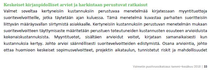 Liite 7A: Merkittävät harkintaan perustuvat ratkaisut