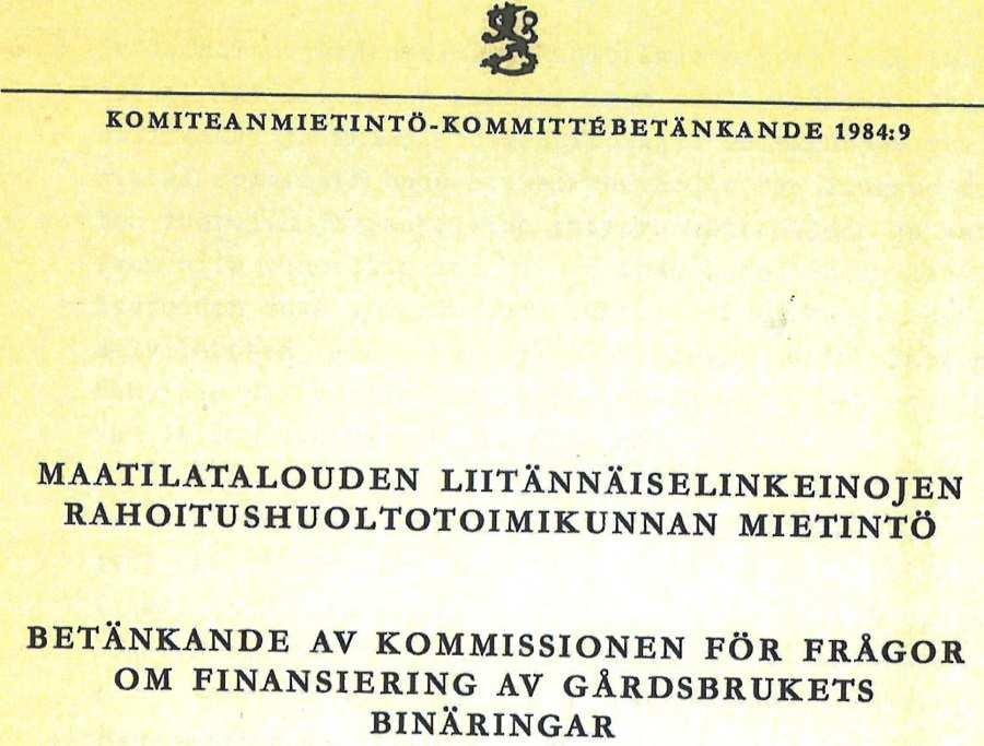Laki maaseudun pienimuotoisen elinkeinotoiminnan edistämisestä 1031/1986 - voimaan 1