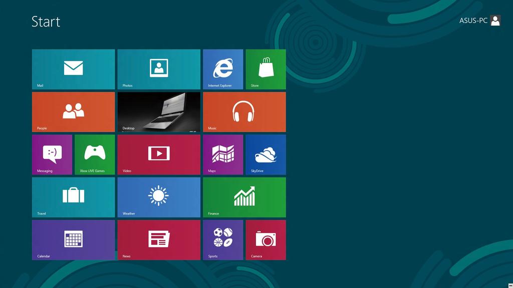 Windows -käyttöliittymä (UI) Windows 8:ssa on vierekkäisiin ruutuihin perustuva käyttöliittymä (UI), joka mahdollistaa Windows -sovellusten helpon organisoinnin ja käytön Käynnistysnäytössä.