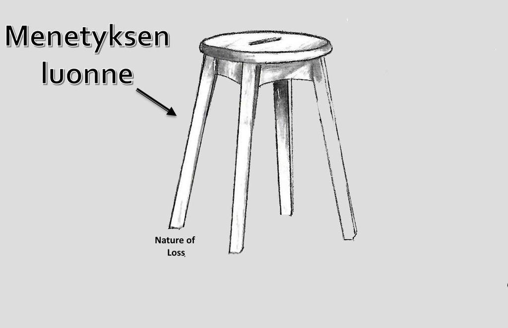 MENETYKSEN LUONNE SUKULAISUUSSUHDE (KUKA KUOLI) KIINTYMYSSUHTEEN LUONNE VOIMAKKUUS AMBIVALENTTI/KONFLIKTOITUNUT RIIPPUVUUSTEKIJÄT/TURVALLISUUS