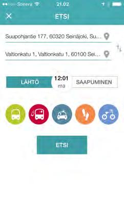 Varsinaiset taksiliikenteiden varaukset tehtiin Seinäjoen Keskustaksissa MobiRouter-ohjelmistoa hyödyntäen.