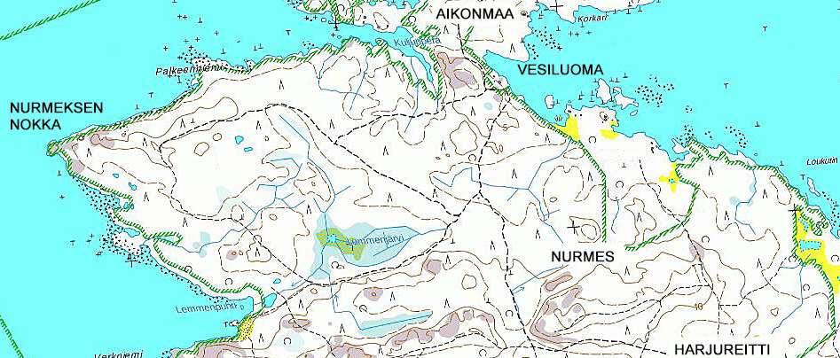 saaressa sijaitsevien hevoslaidunten aika.