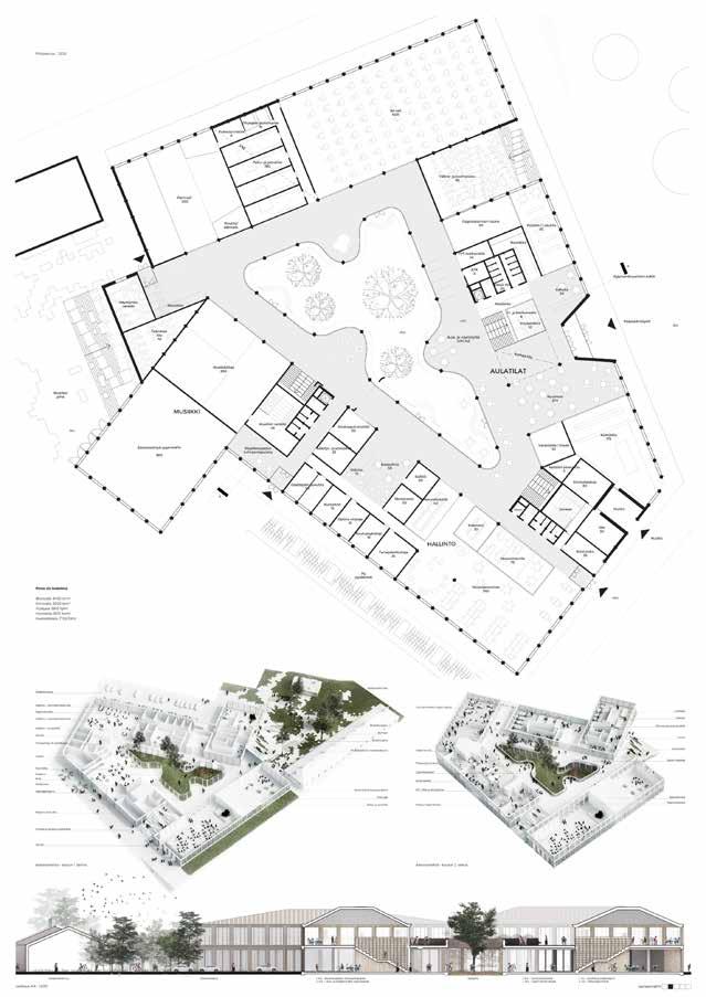 II K K BUSSIPYSÄKKI +55,0 B VARUSKUNNANA +55,4 I kunniamaininta honorary mention kunniamaininta honorary mention LEIKKIKENTTÄ B A Napakymppi tekijät authors TED SCHAUMAN, arkkitehti architect SAFA,