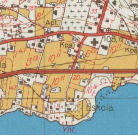 Kartta vuodelta 1960 Alueen kehitys on ollut nopeaa 1960-luvulta lähtien: alueelle on rakennettu lukuisia kerros- ja rivitaloja sekä liiketilaa Tammelan kunnantalon rakentamisen yhteydessä.