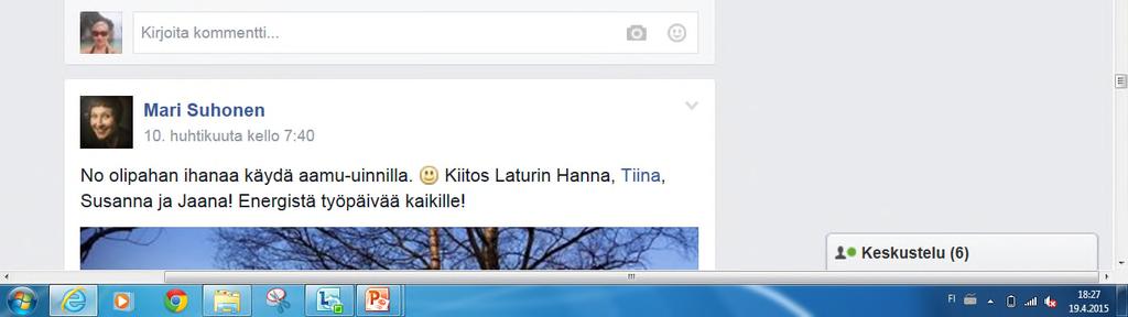 käsitellään yhtiö- ja tiimitasolla sekä tehdään kehittämissuunnitelmat yhdessä.